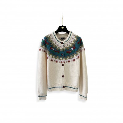 CHANEL CREW NECK CARDIGAN 